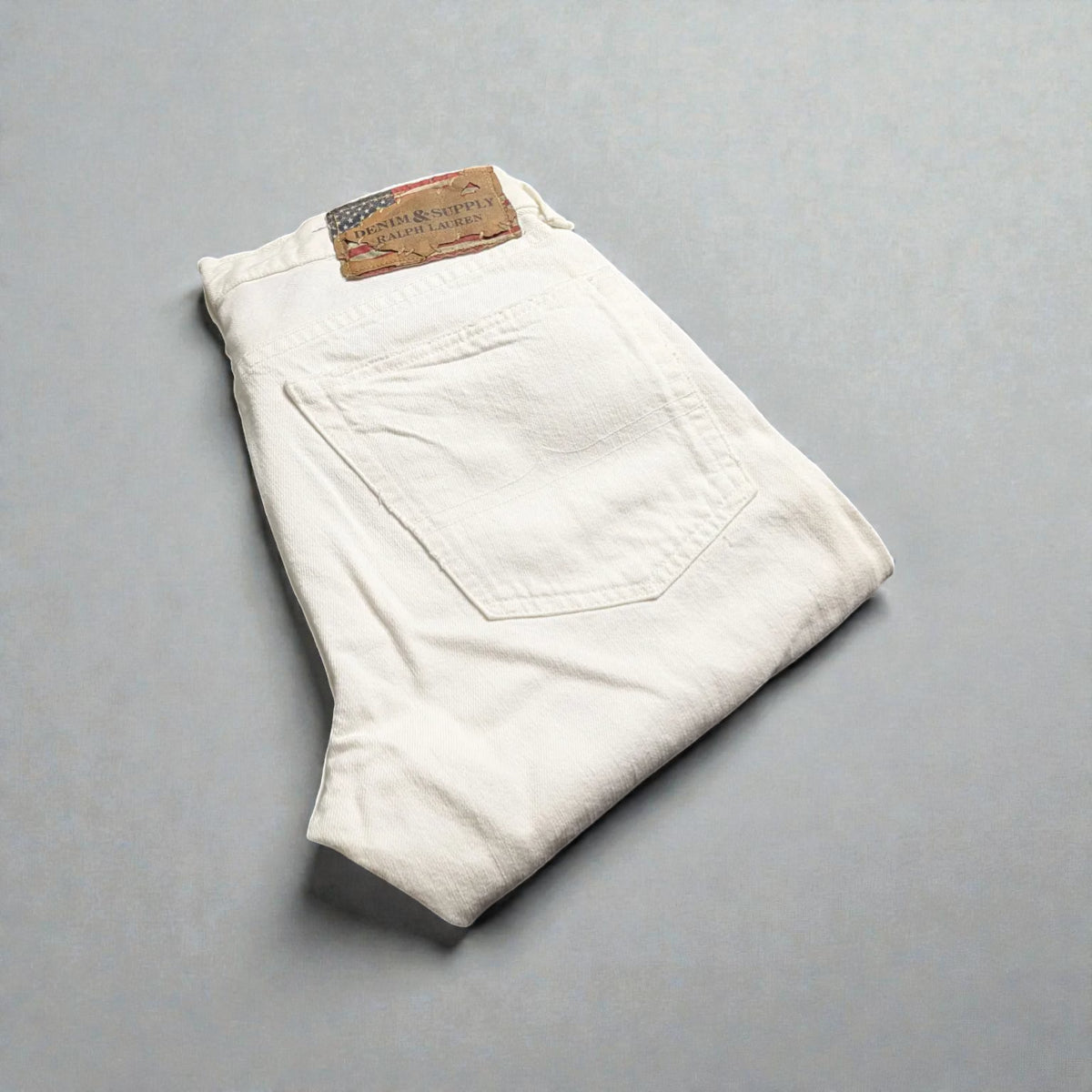 Jeans vintage Ralph Lauren in denim bianco - M/L