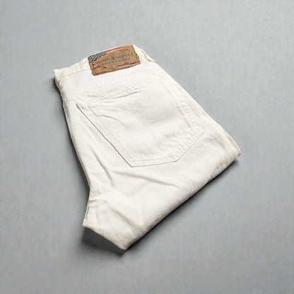 Jeans vintage Ralph Lauren in denim bianco - M/L