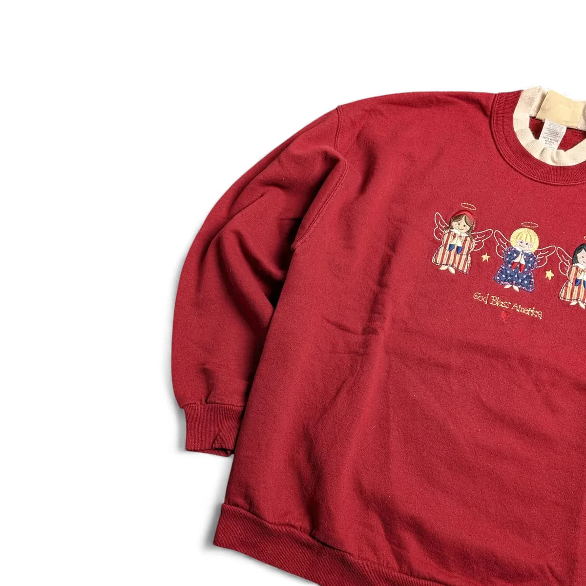 Felpa vintage 90s in stile folk/patriottico - M