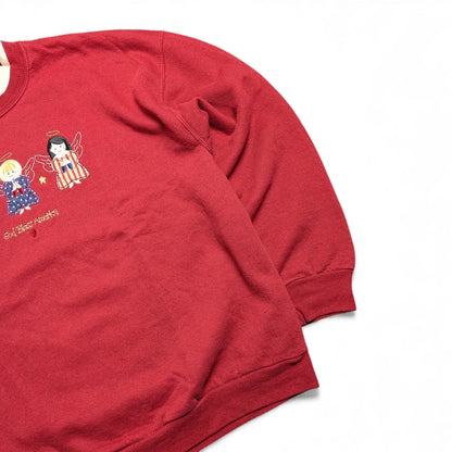 Felpa vintage 90s in stile folk/patriottico - M