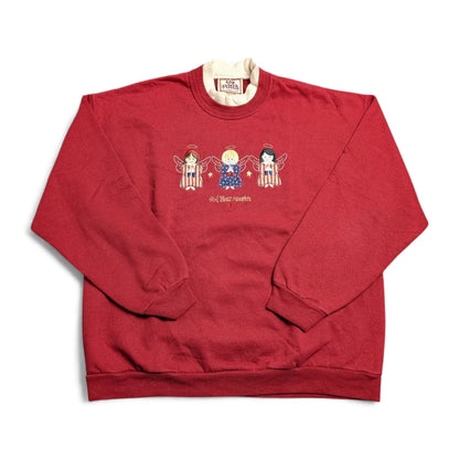 Felpa vintage 90s in stile folk/patriottico - M