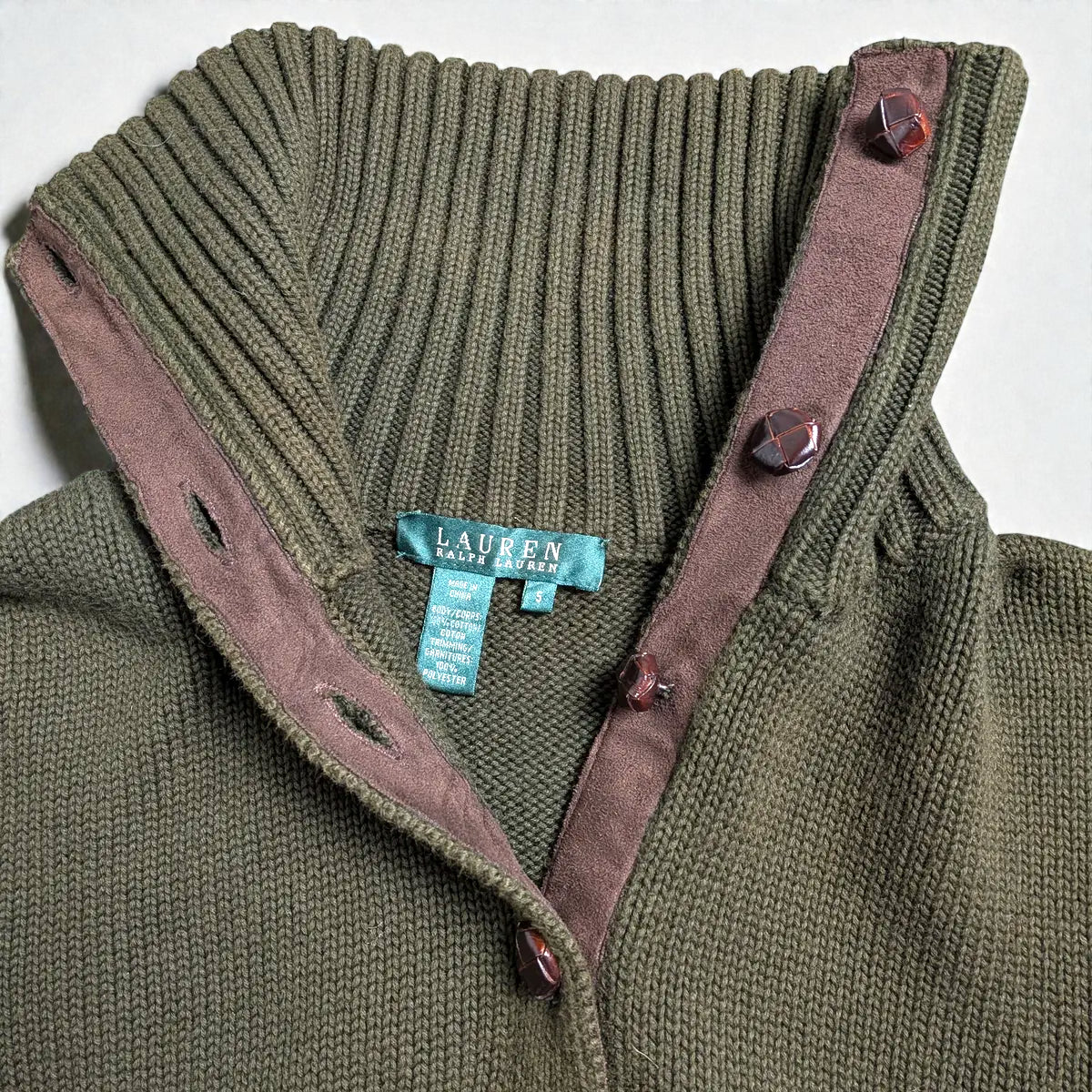 Cardigan vintage pesante Ralph Lauren - S