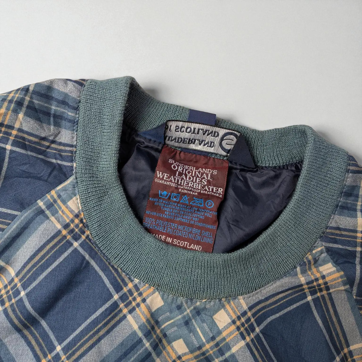 Giacca impermeabile vintage a quadri Sunderland of Scotland – M (oversize)