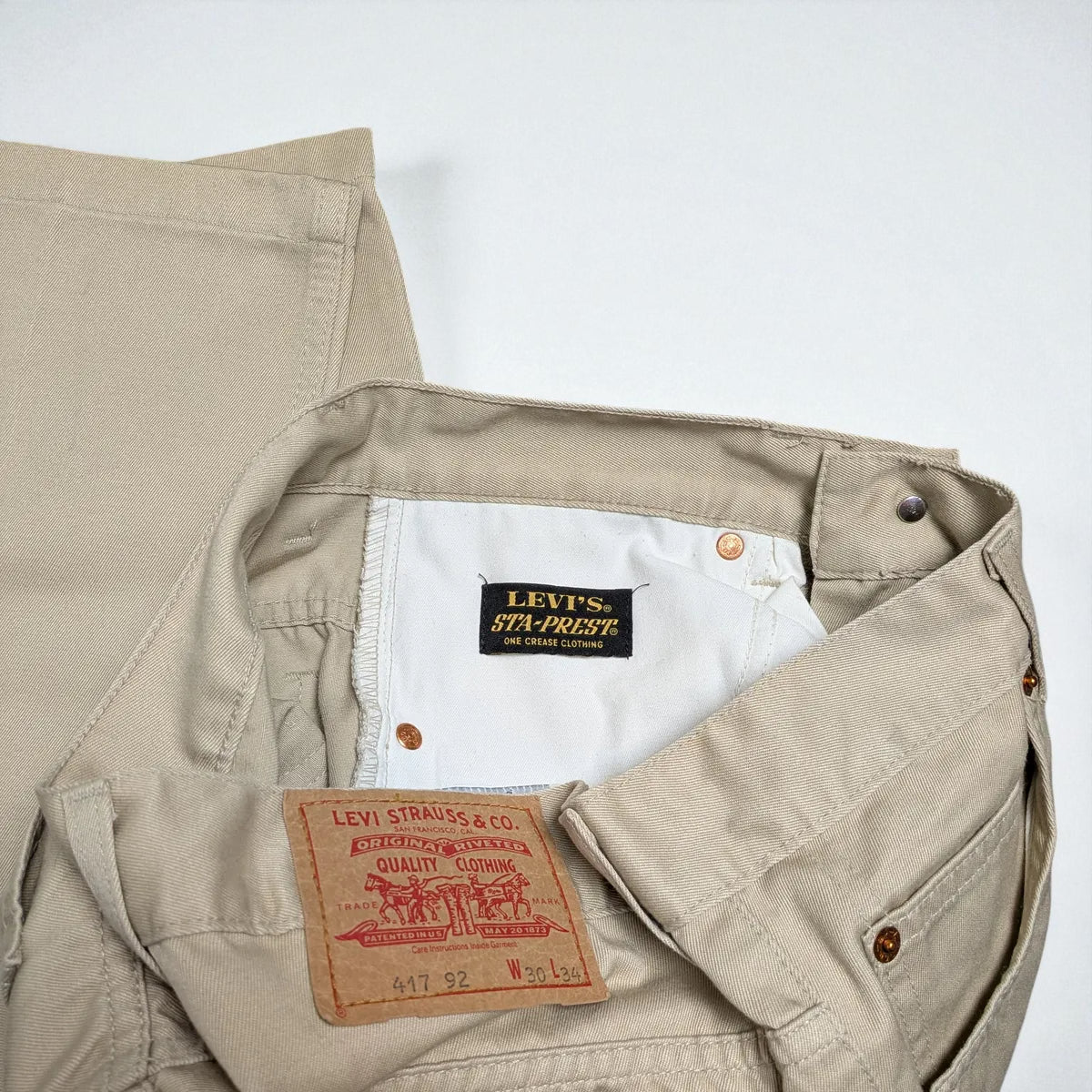 Pantaloni Vintage Levi's 417 Sta Prest - W30 L34 / S