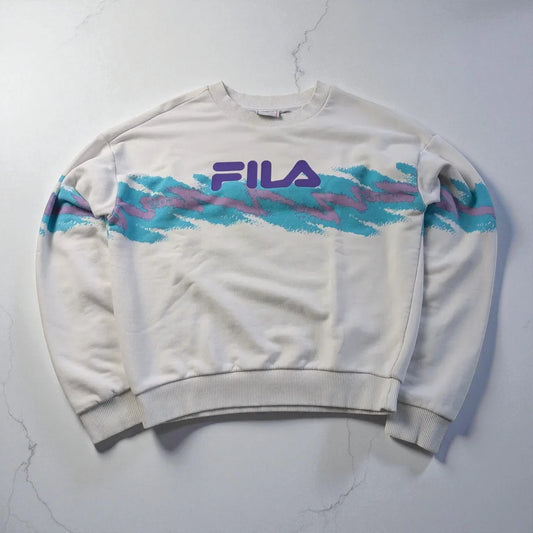 Felpa Fila old school con bottoni - XS (oversize)
