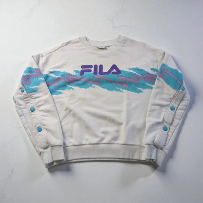 Felpa Fila old school con bottoni - XS (oversize)