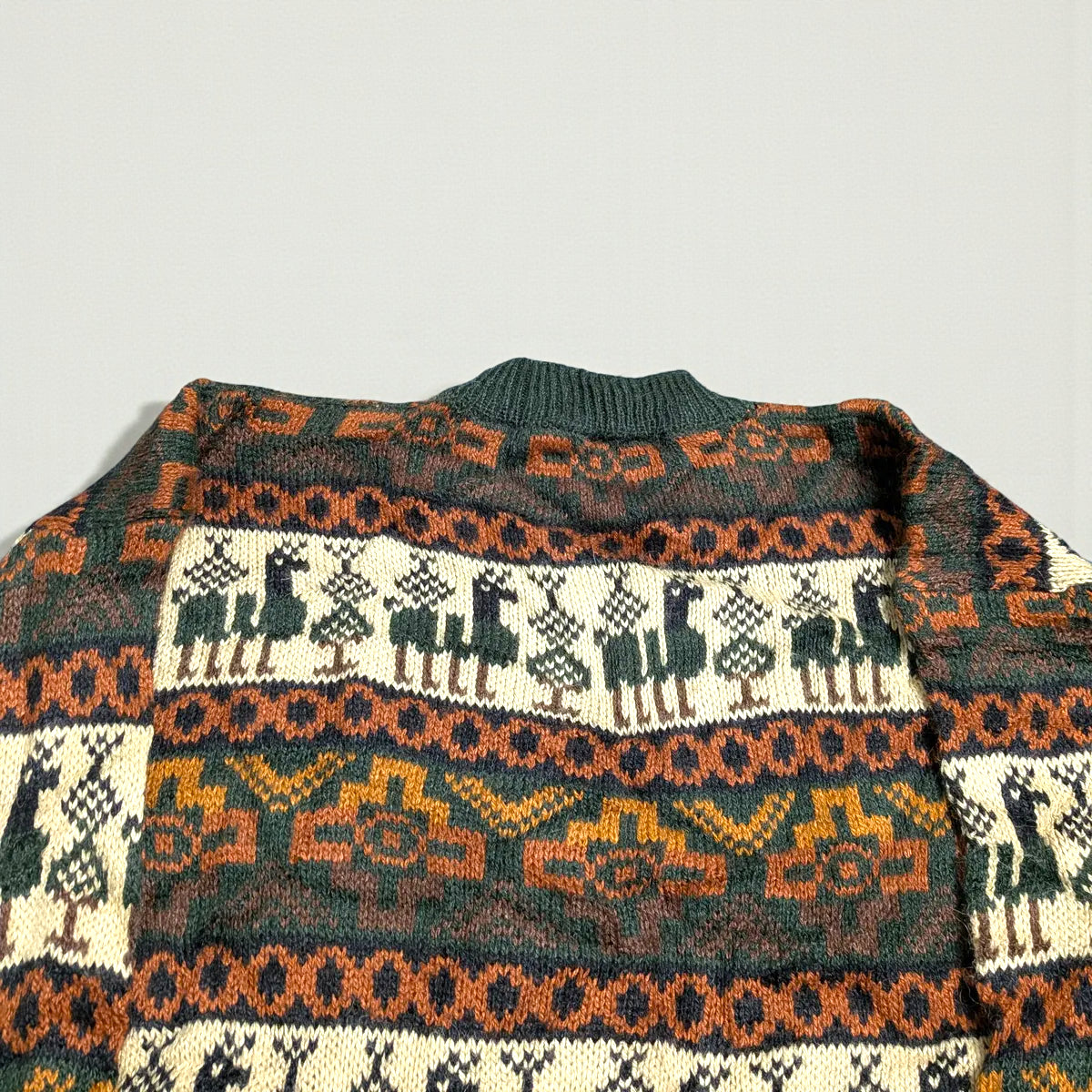 Maglione vintage anni ’90 in fibra di alpaca con pattern Andino - S