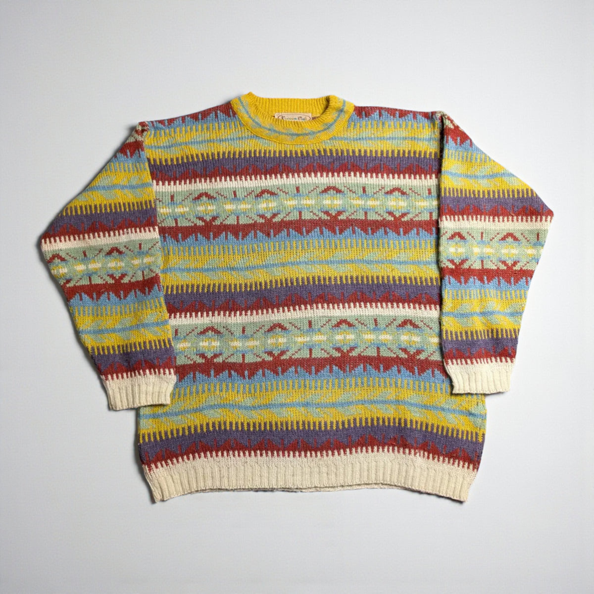 Cocoon Club 80s/90s Wool Blend Sweater Made in France - L