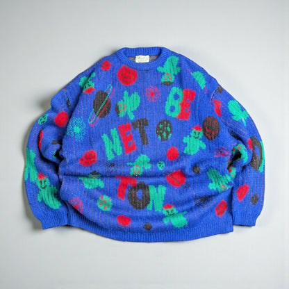 Vintage Benetton sweater made in Italy from the 1980s/1990s - M/L