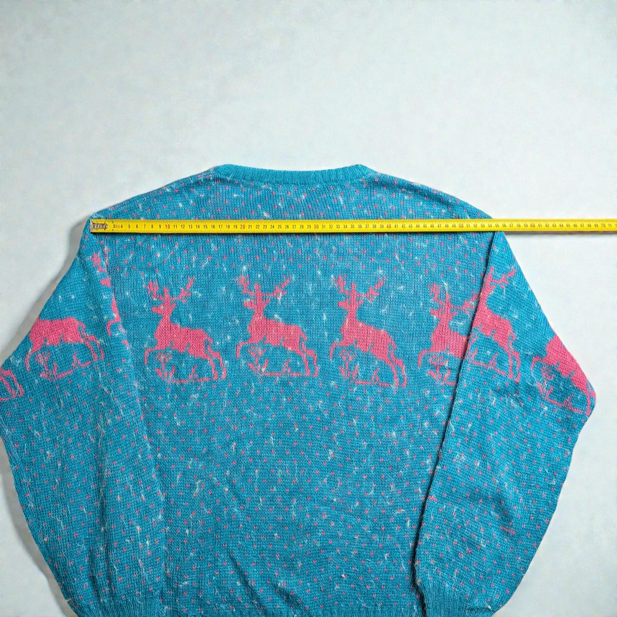 Maglione vintage anni ’80/’90 con grafica kitsch retrò - M