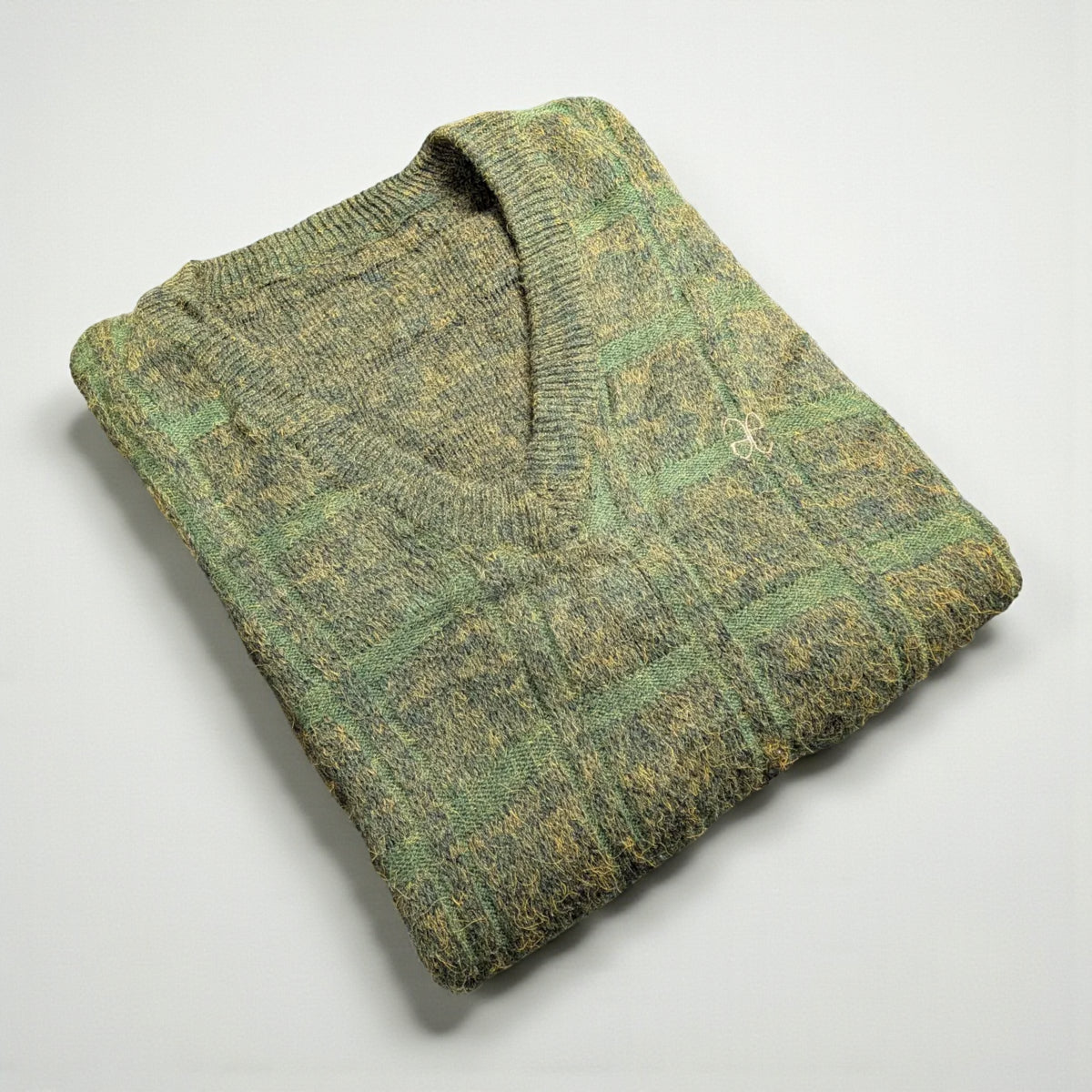 Maglione vintage con scollo a V in maglia - XL/2XL