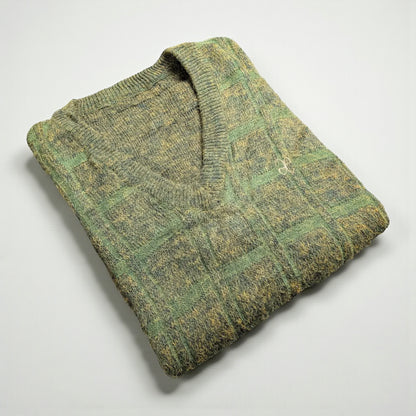 Maglione vintage con scollo a V in maglia - XL/2XL