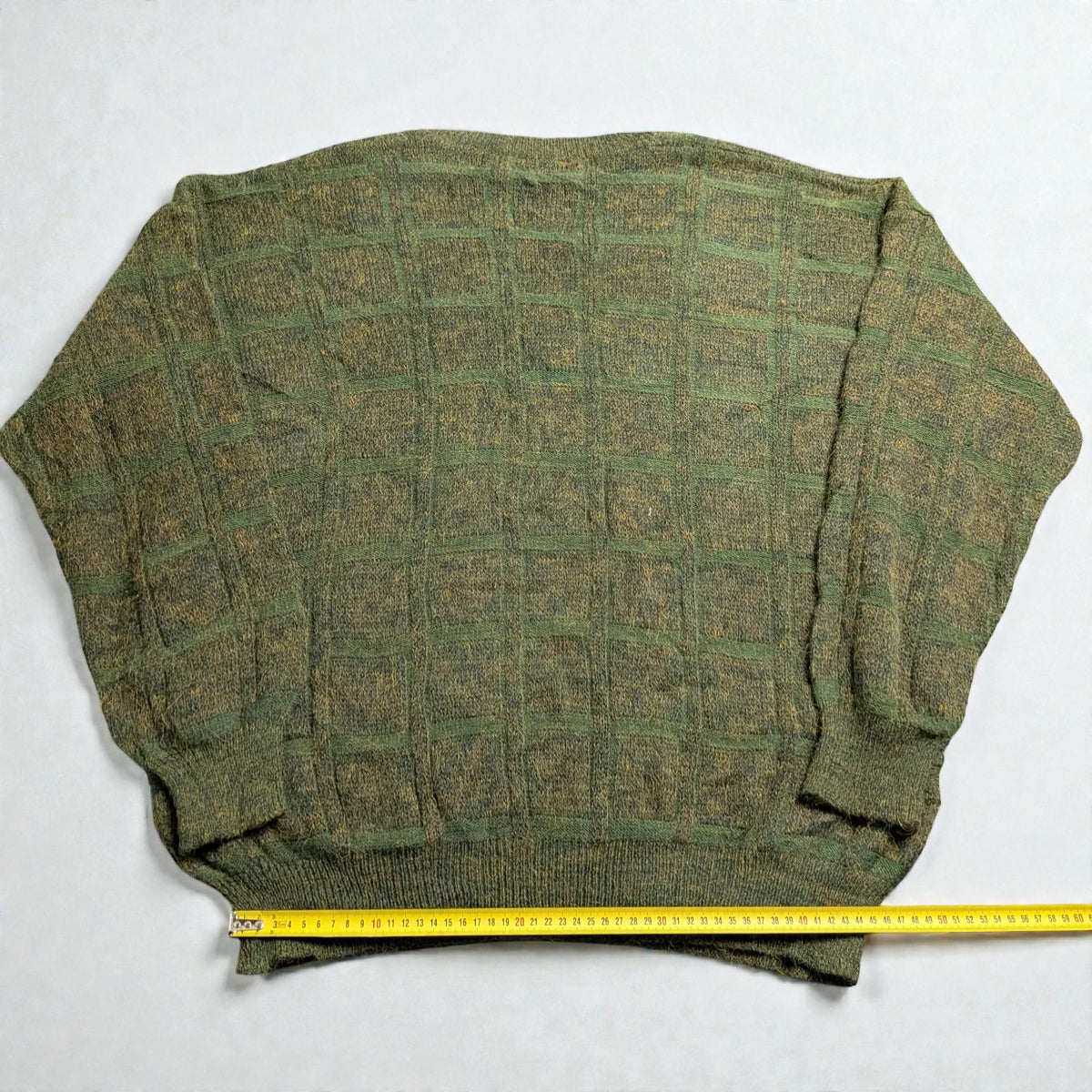 Maglione vintage con scollo a V in maglia - XL/2XL