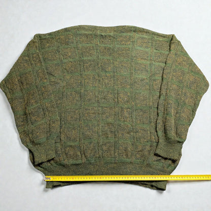 Maglione vintage con scollo a V in maglia - XL/2XL