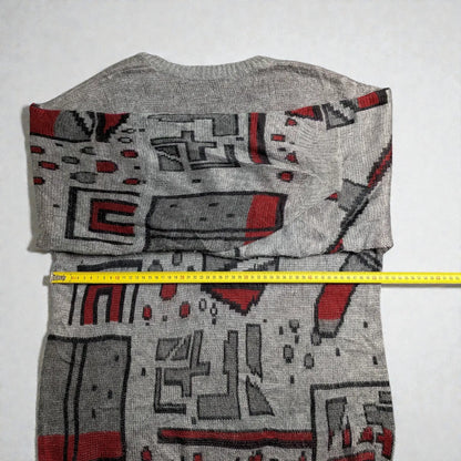 90s Vintage Sweater with Bold Retro Graphic - L/XL