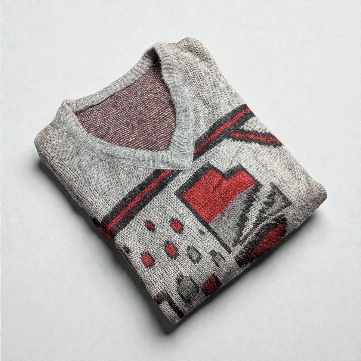 90s Vintage Sweater with Bold Retro Graphic - L/XL