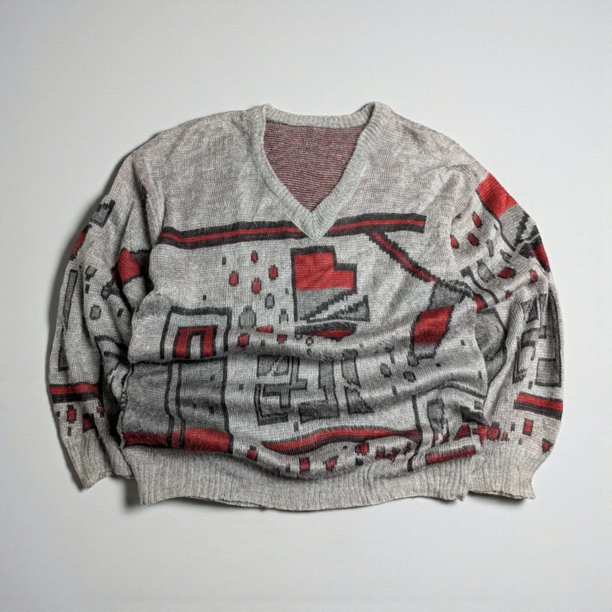90s Vintage Sweater with Bold Retro Graphic - L/XL
