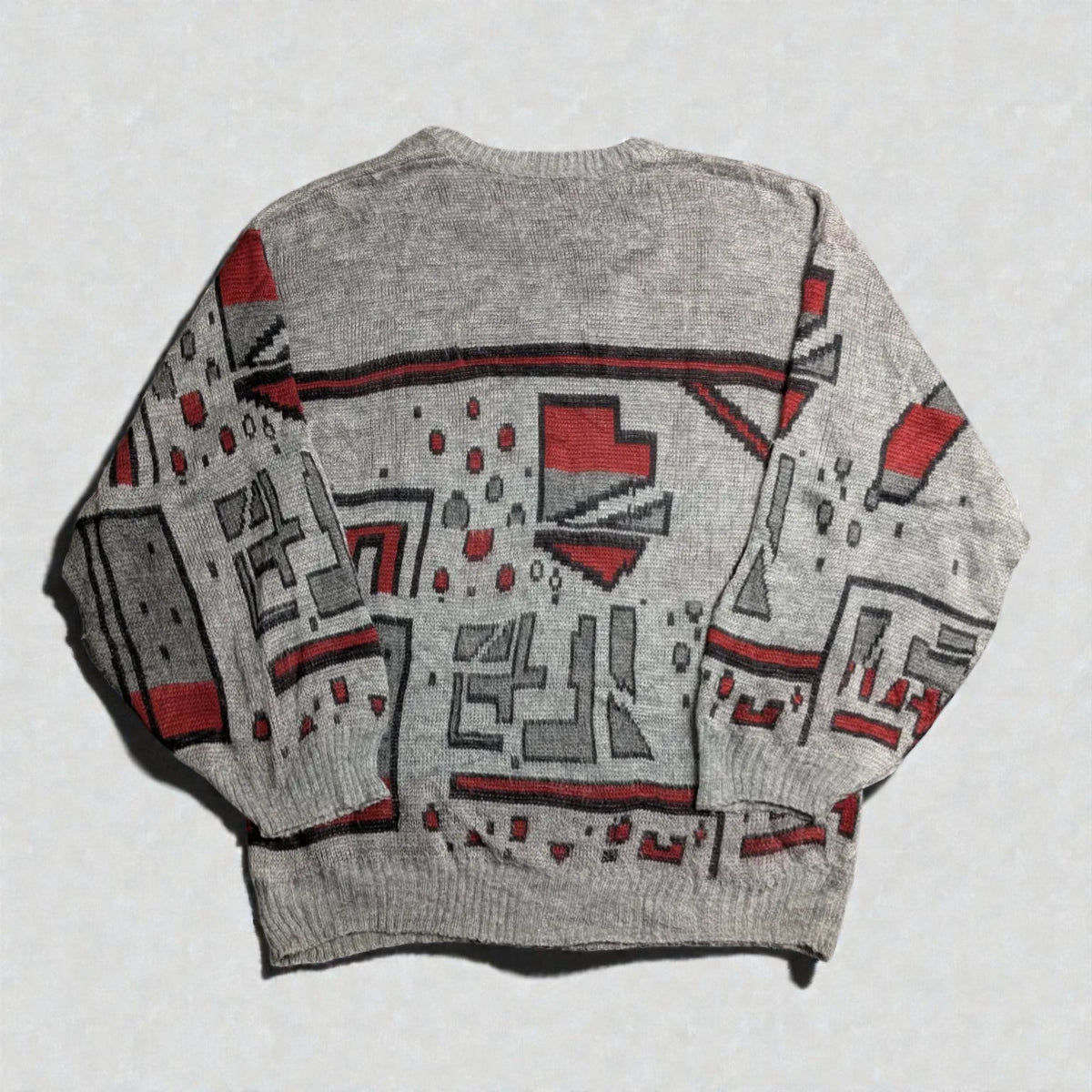 90s Vintage Sweater with Bold Retro Graphic - L/XL