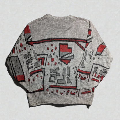 90s Vintage Sweater with Bold Retro Graphic - L/XL