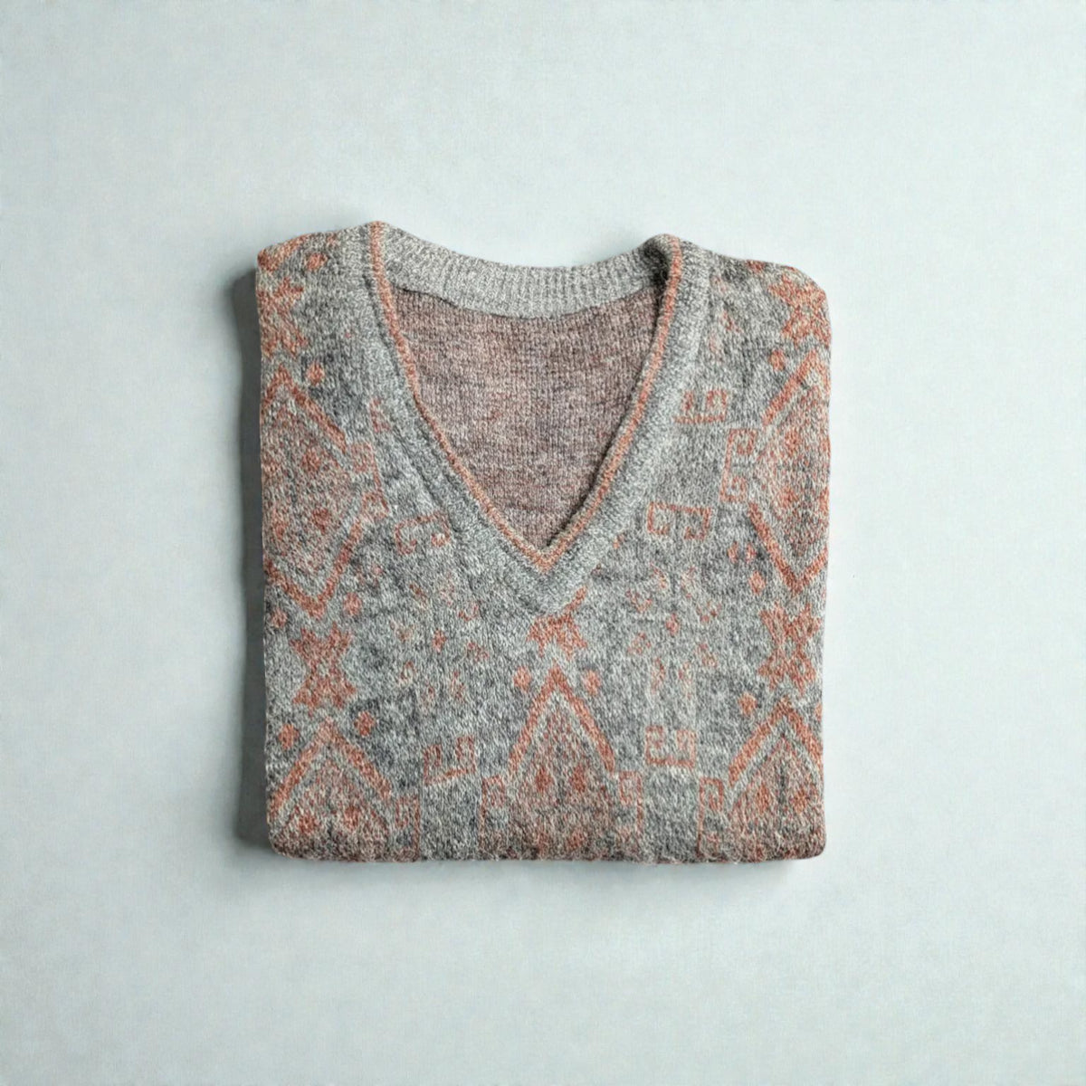 Vintage 80s/90s Nordic Cozy Jacquard Sweater - M/L
