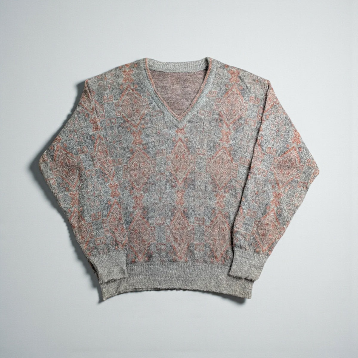 Vintage 80s/90s Nordic Cozy Jacquard Sweater - M/L