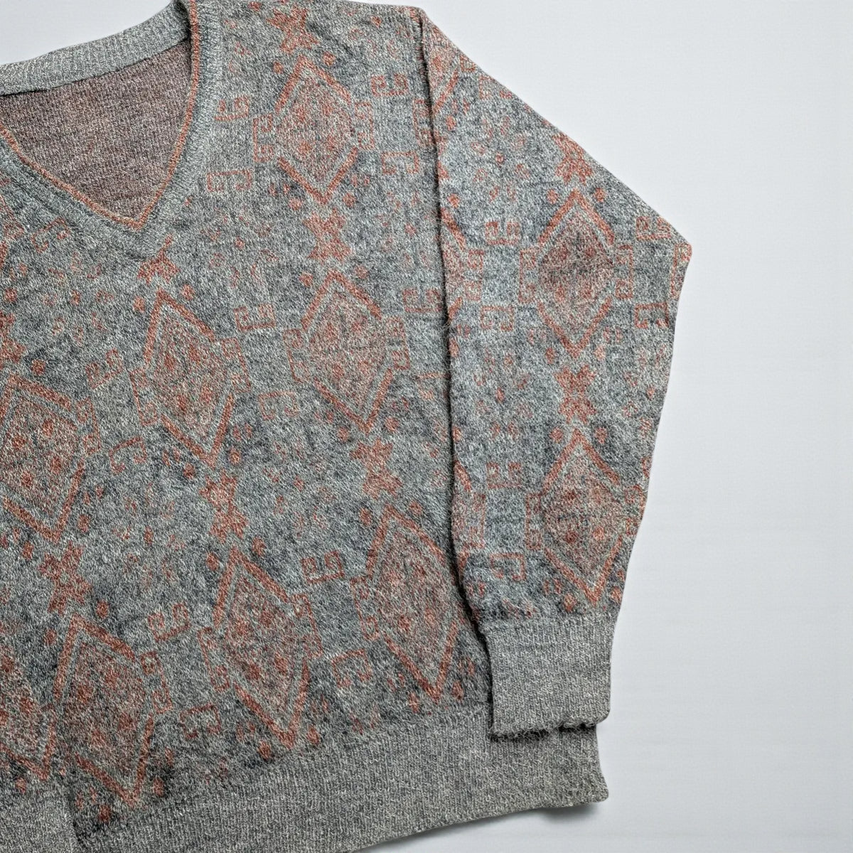Vintage 80s/90s Nordic Cozy Jacquard Sweater - M/L