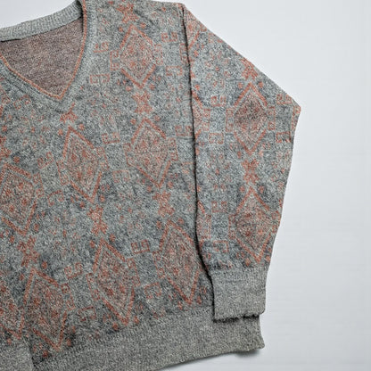 Vintage 80s/90s Nordic Cozy Jacquard Sweater - M/L