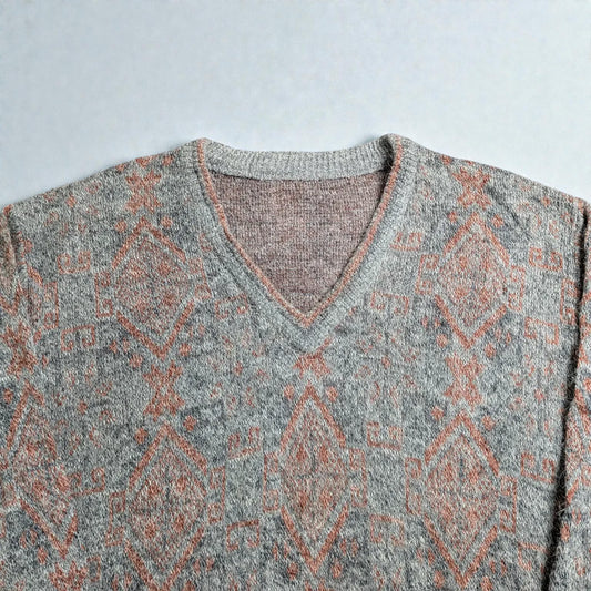 Maglione vintage anni ’80/’90 jacquard nordic cozy - M/L