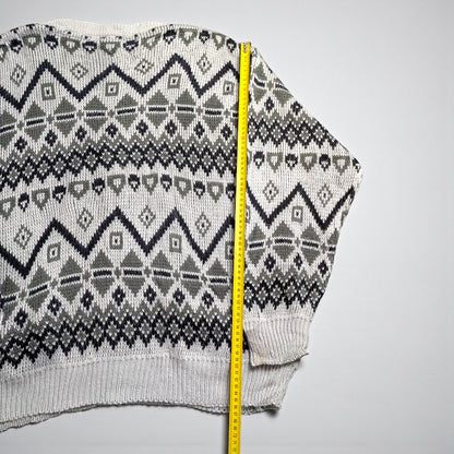 Maglione vintage anni 90 con scollo a V - XL/2XL