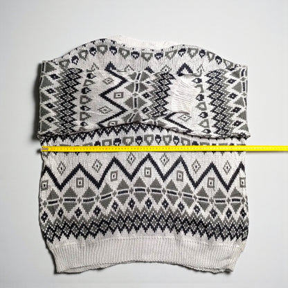 Maglione vintage anni 90 con scollo a V - XL/2XL