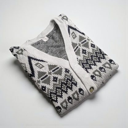 Maglione vintage anni 90 con scollo a V - XL/2XL
