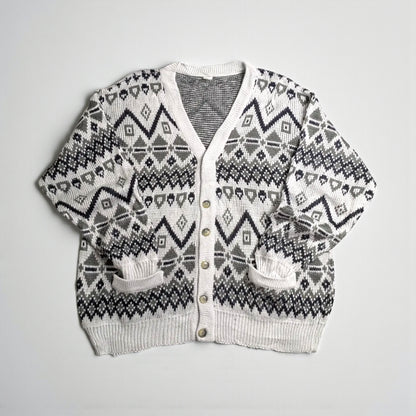 Maglione vintage anni 90 con scollo a V - XL/2XL