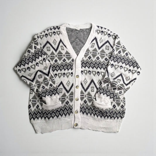 Maglione vintage anni 90 con scollo a V - XL/2XL