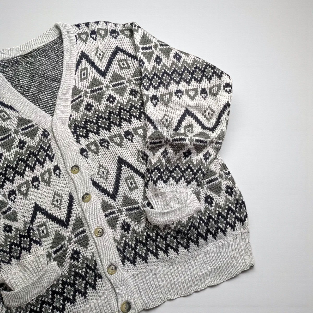 Maglione vintage anni 90 con scollo a V - XL/2XL
