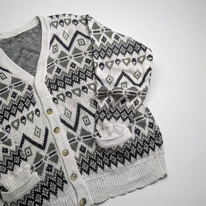 Maglione vintage anni 90 con scollo a V - XL/2XL
