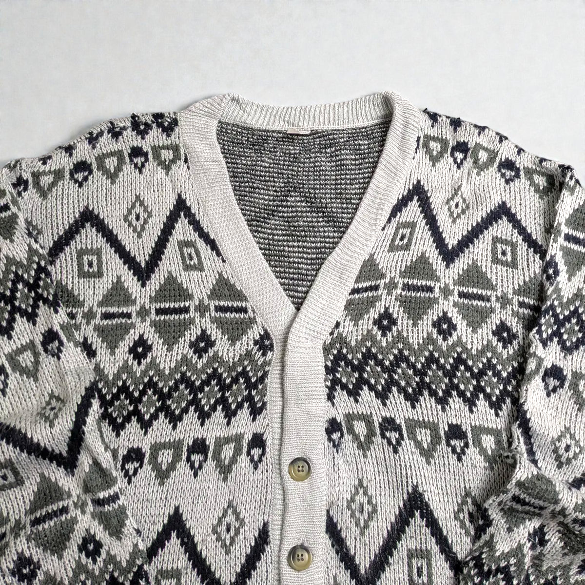 Maglione vintage anni 90 con scollo a V - XL/2XL