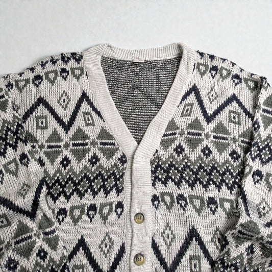 Maglione vintage anni 90 con scollo a V - XL/2XL