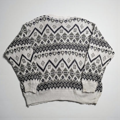 Maglione vintage anni 90 con scollo a V - XL/2XL