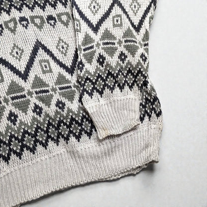 Maglione vintage anni 90 con scollo a V - XL/2XL