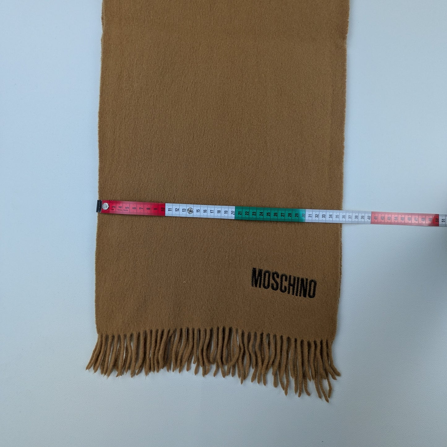 Sciarpa Moschino x Harrods made in Scontland in 100% lana