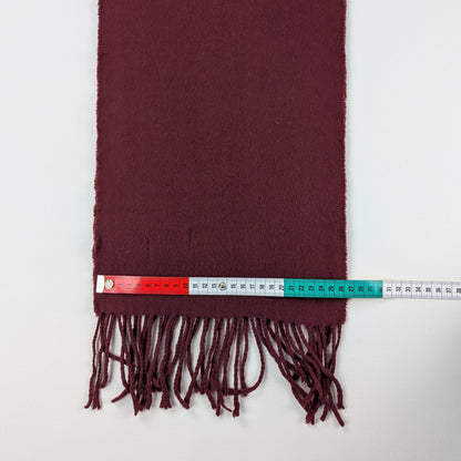 Sciarpa in lana colore bordeaux intenso minimal