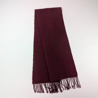 Sciarpa in lana colore bordeaux intenso minimal