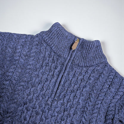 Maglione vintage Original Aran Company in pura lana merino - S