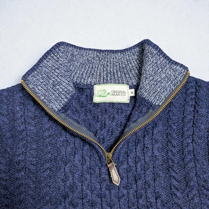 Maglione vintage Original Aran Company in pura lana merino - S