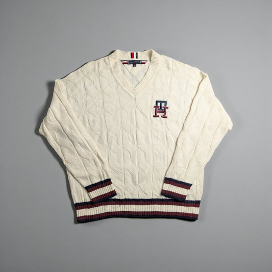 Maglione Tommy Hilfiger con monogramma in misto lana - L