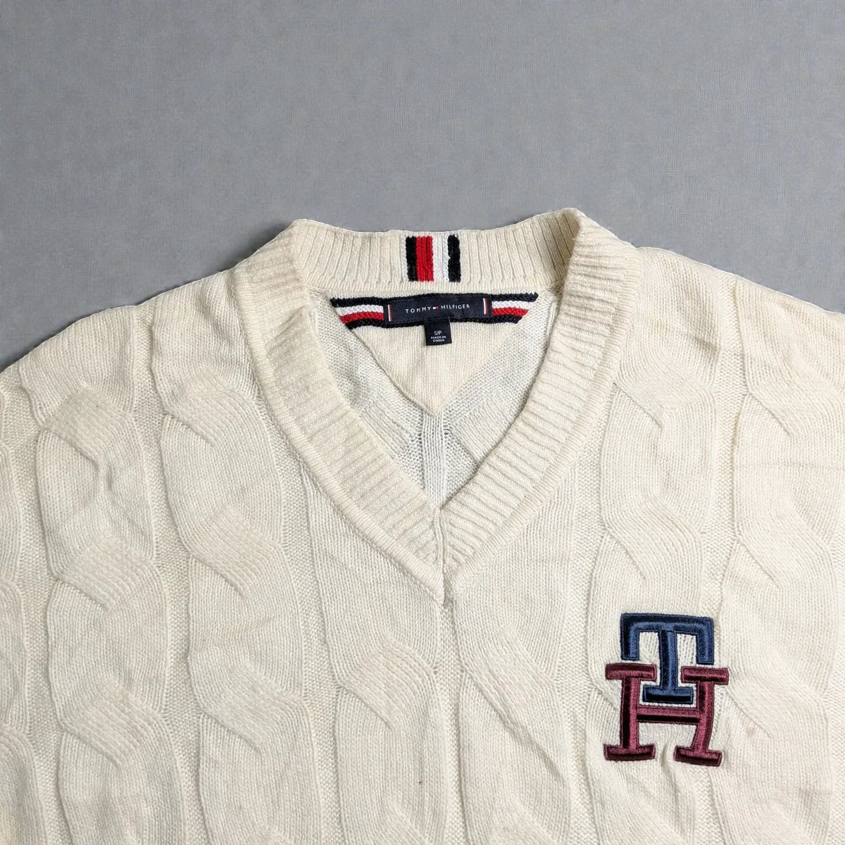 Tommy Hilfiger Monogram Wool Blend Sweater - L