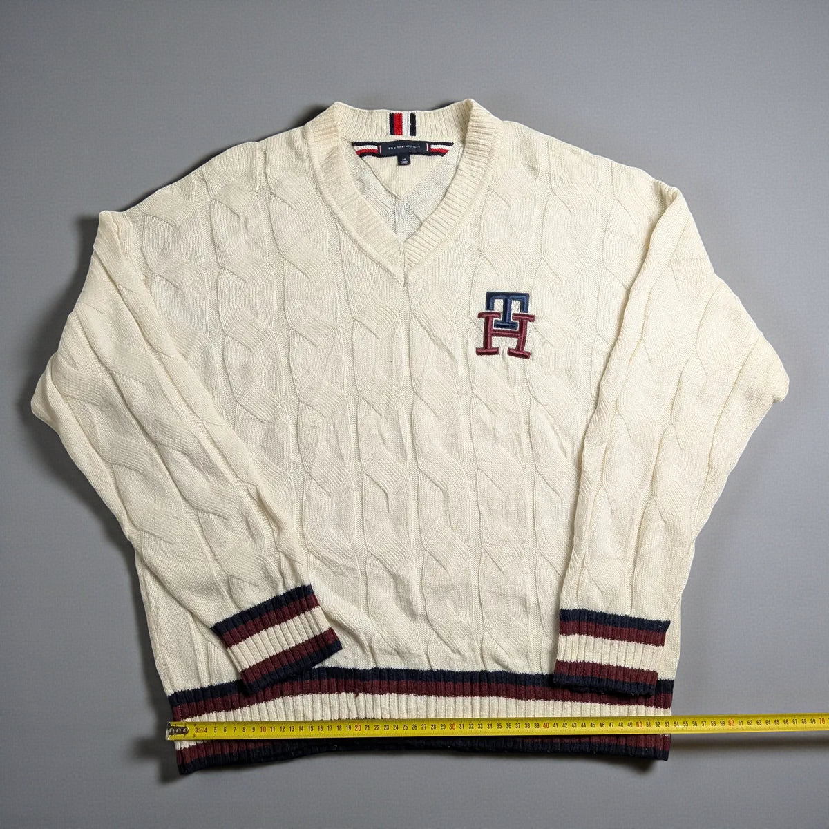 Tommy Hilfiger Monogram Wool Blend Sweater - L