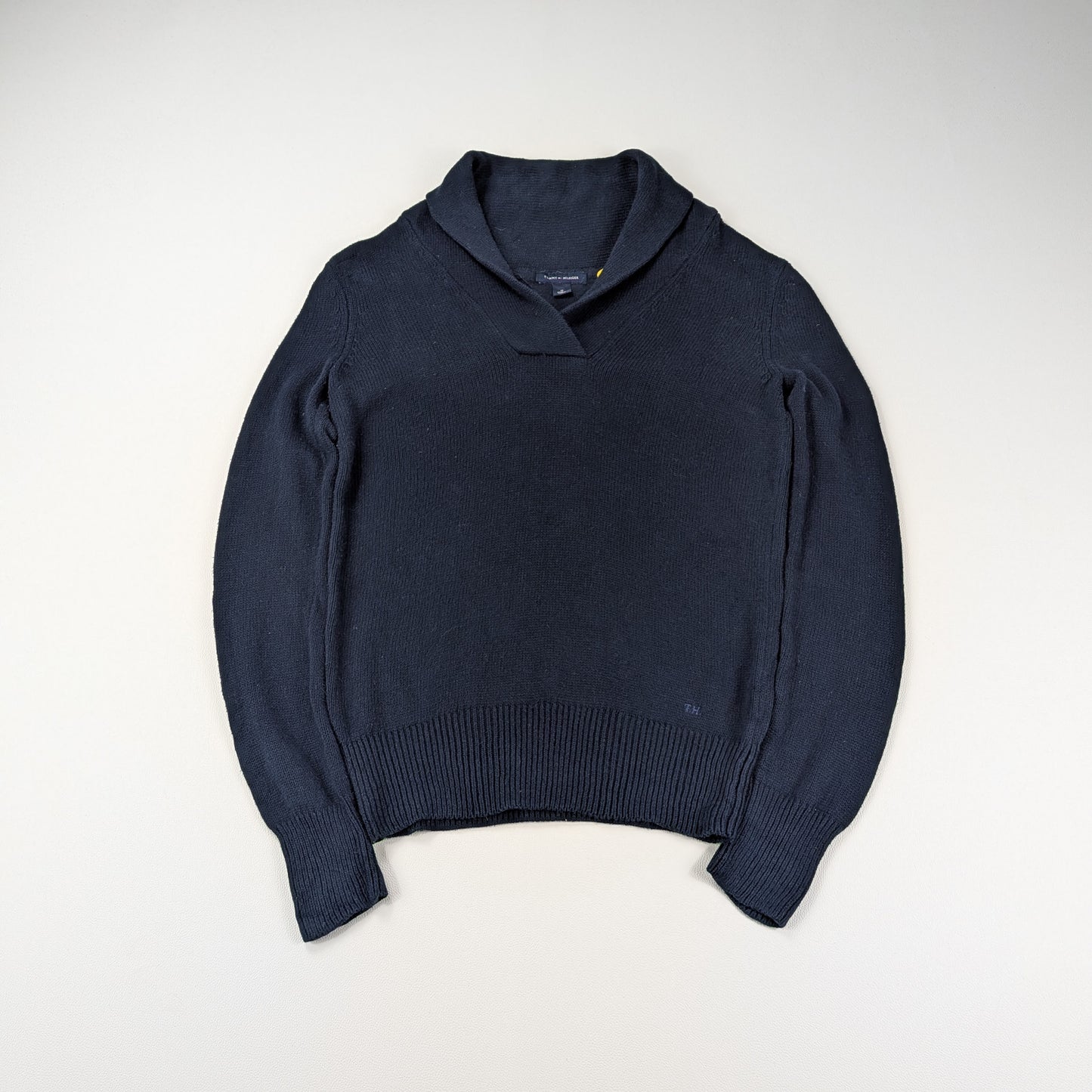 Maglione Tommy Hilfiger vintage con collo sciallato - S/M