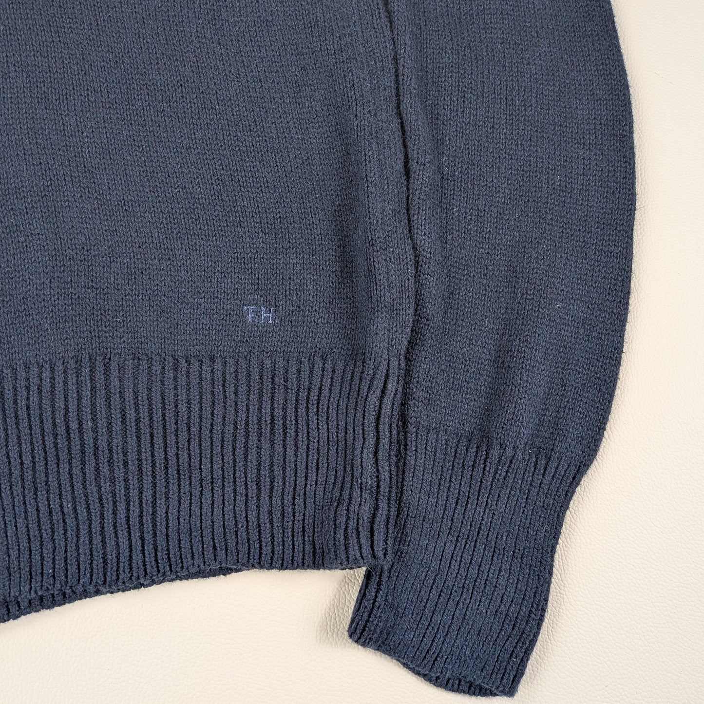 Maglione Tommy Hilfiger vintage con collo sciallato - S/M