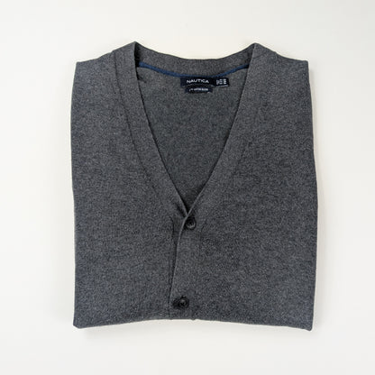 Cardigan Nautica vintage minimal cotone Pima - 2XL/3XL